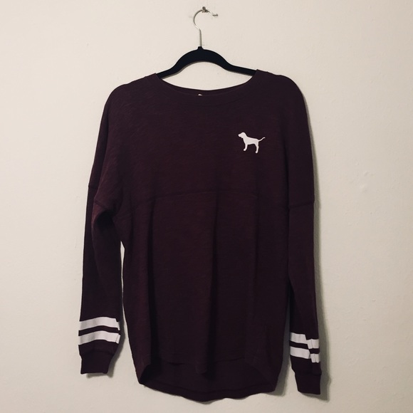 PINK Victoria's Secret Tops - PINK Burgundy Long Sleeve